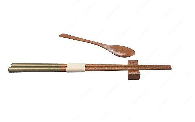 木质筷子3D模型