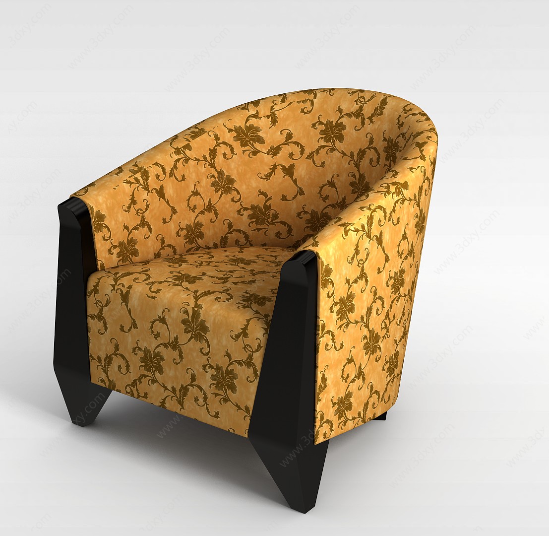 欧式客厅椅3D模型