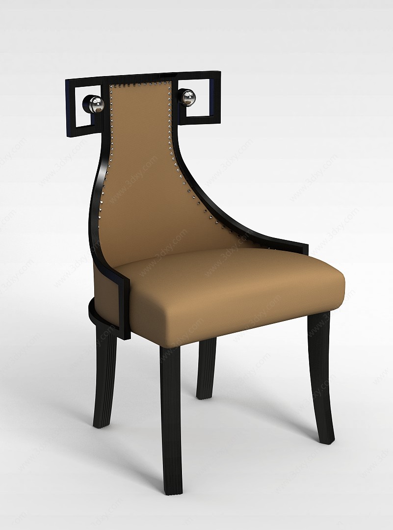 个性欧式高背椅3D模型