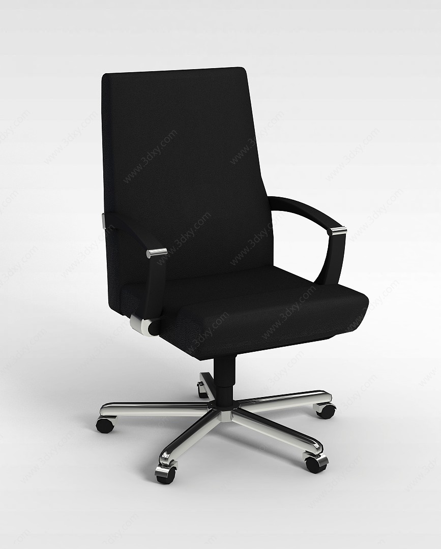 现代五星爪扶手办公椅3D模型