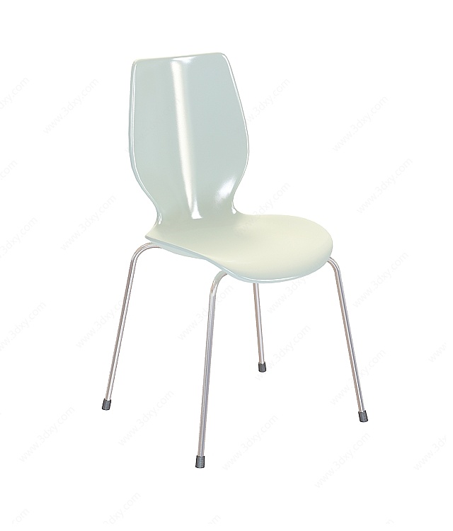 淡绿色普通休闲椅3D模型