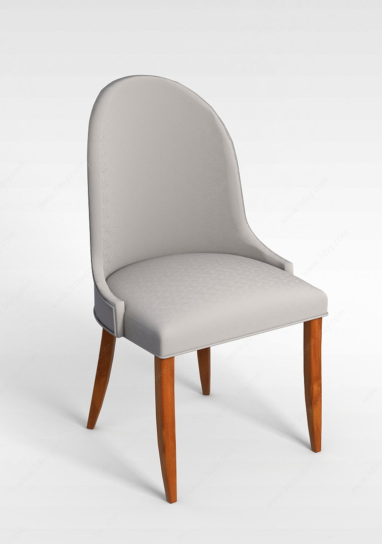 欧式布艺靠背椅3D模型