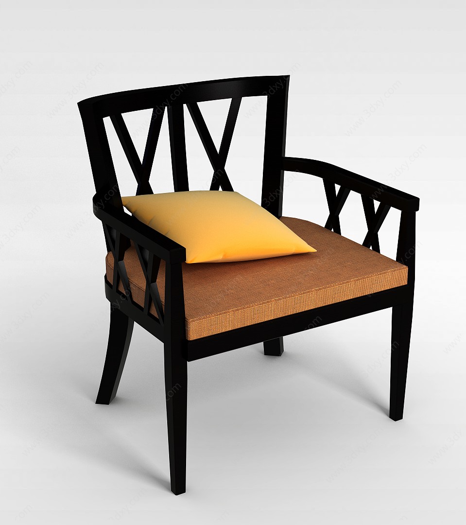 新中式红木椅子3D模型