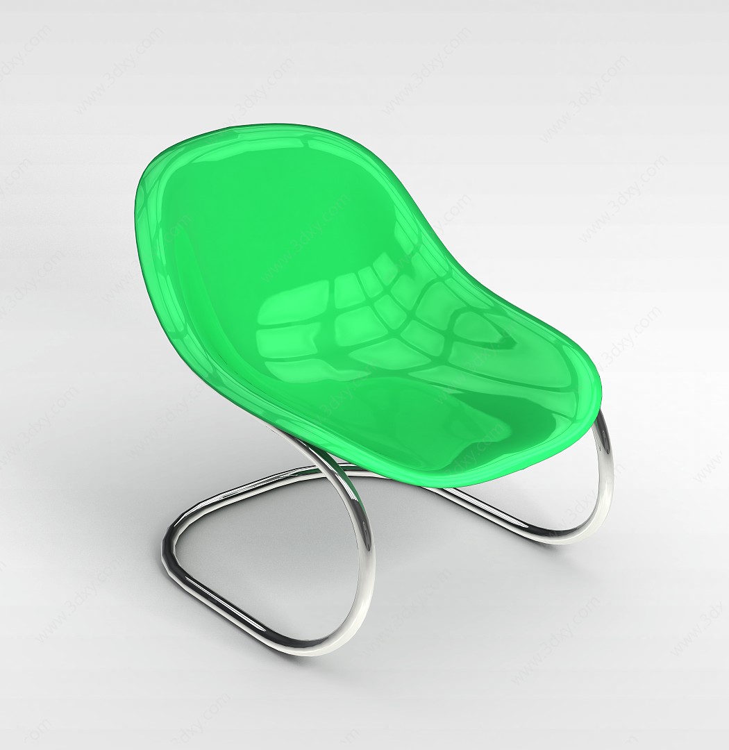 不锈钢腿休闲椅3D模型