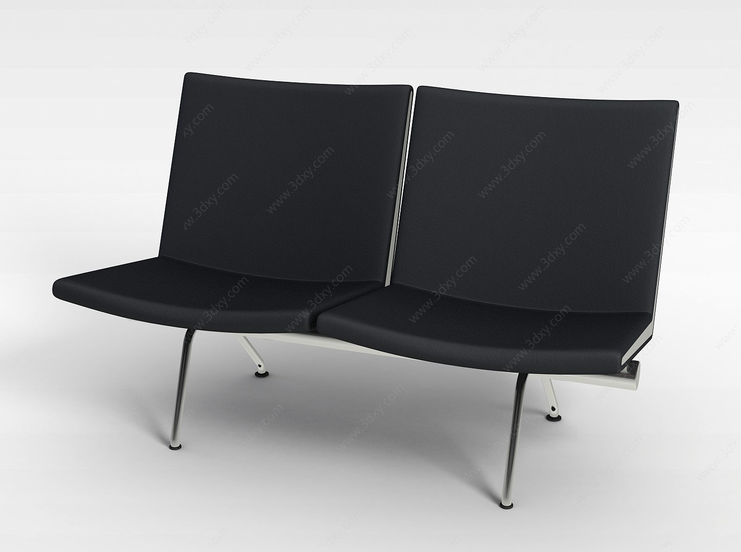 公共双人排椅3D模型