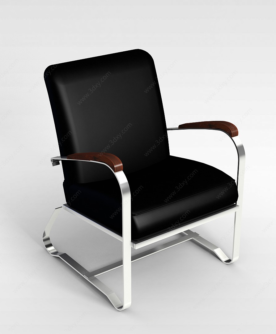 皮革休闲椅3D模型