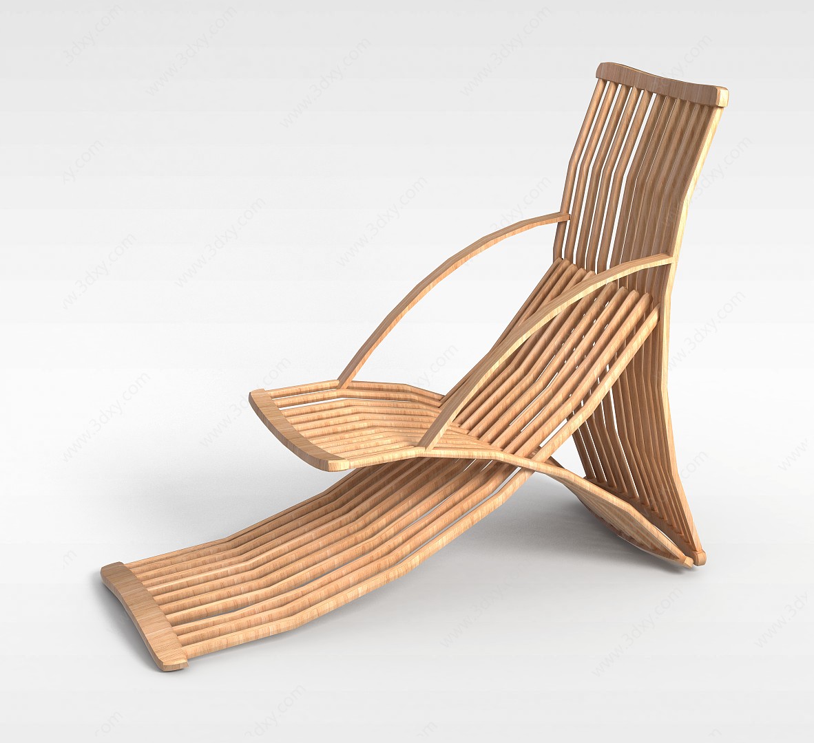 田园木椅3D模型