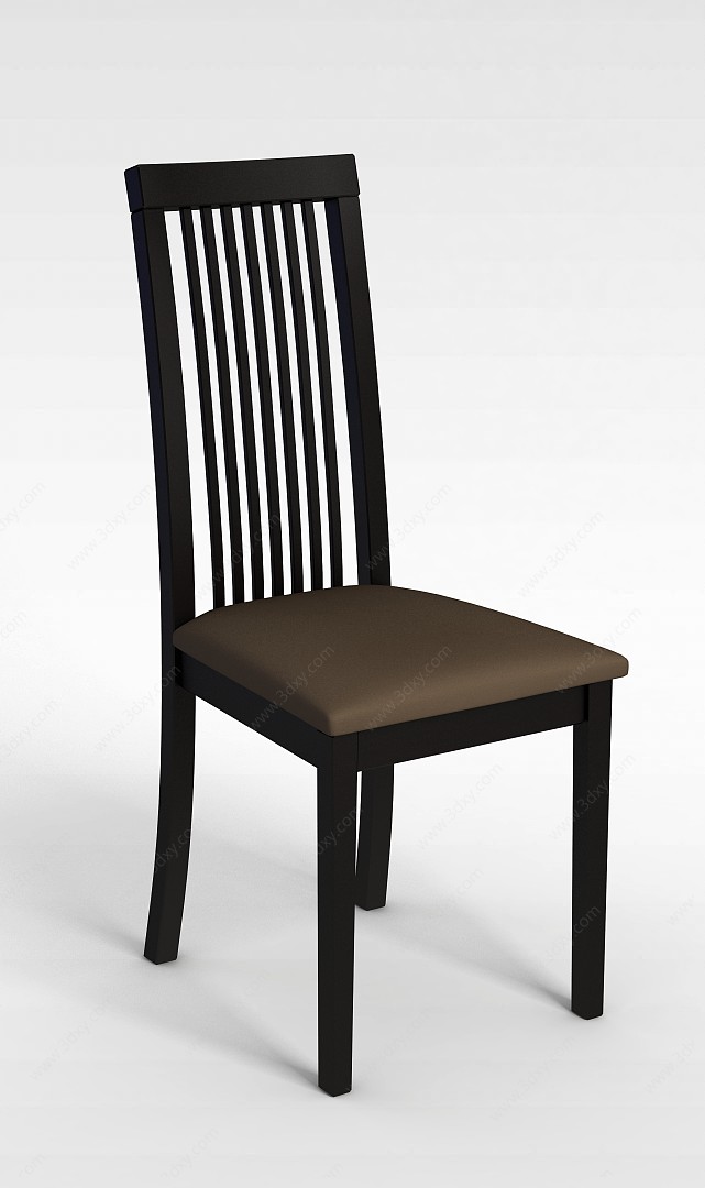 棕色餐厅椅3D模型