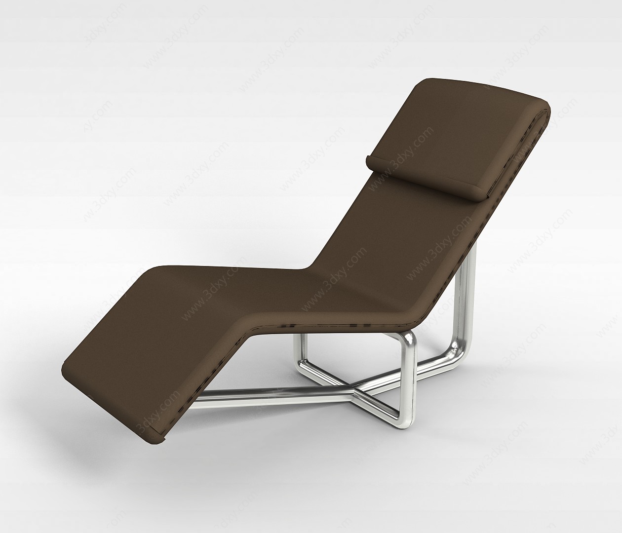 咖色躺椅3D模型