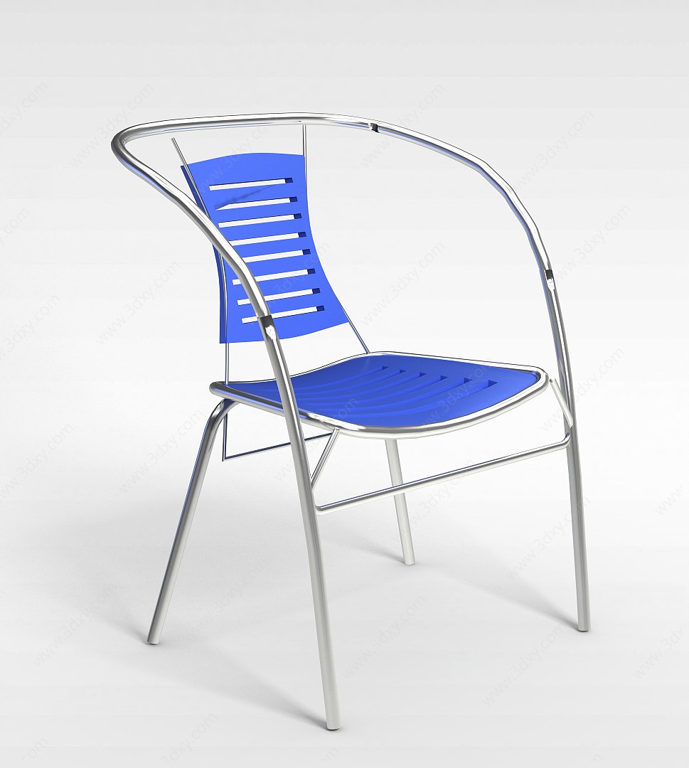 紫色皮条休闲椅3D模型