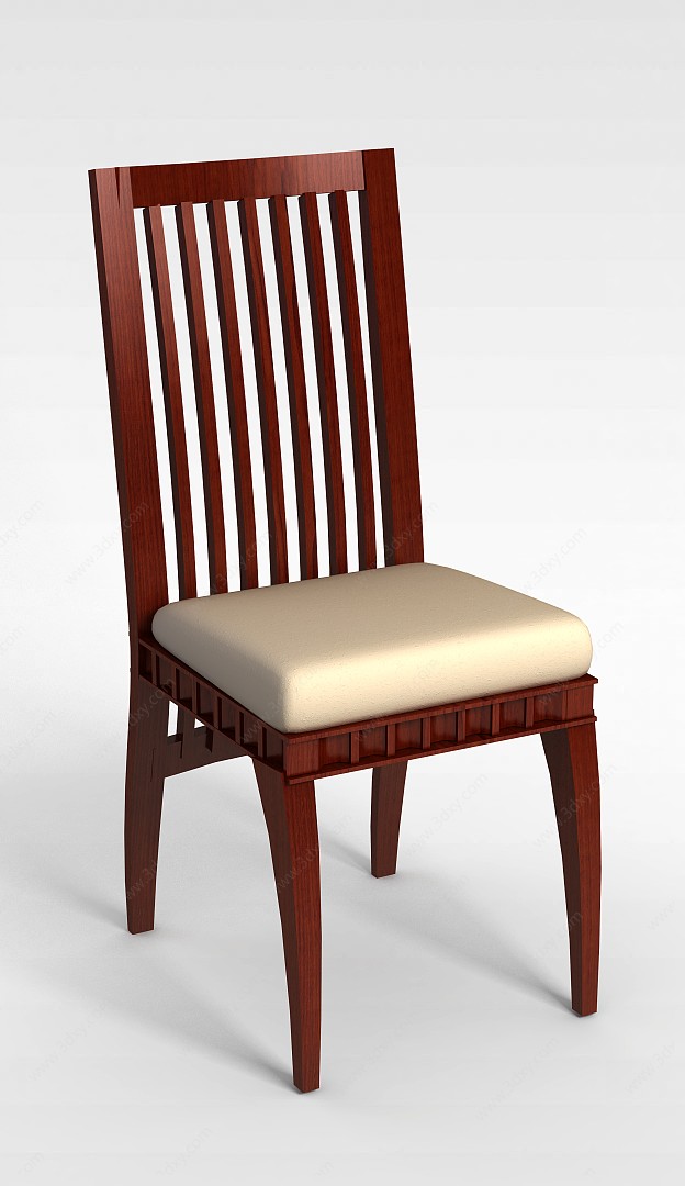 木质餐厅椅3D模型