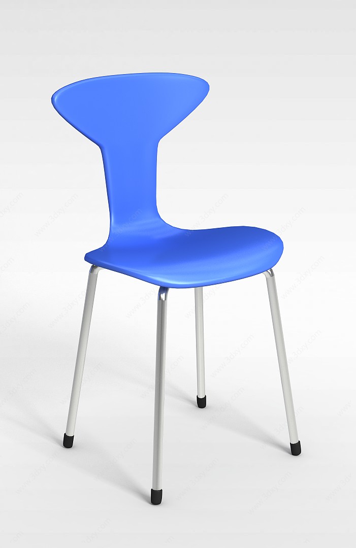 蓝色休闲椅子3D模型