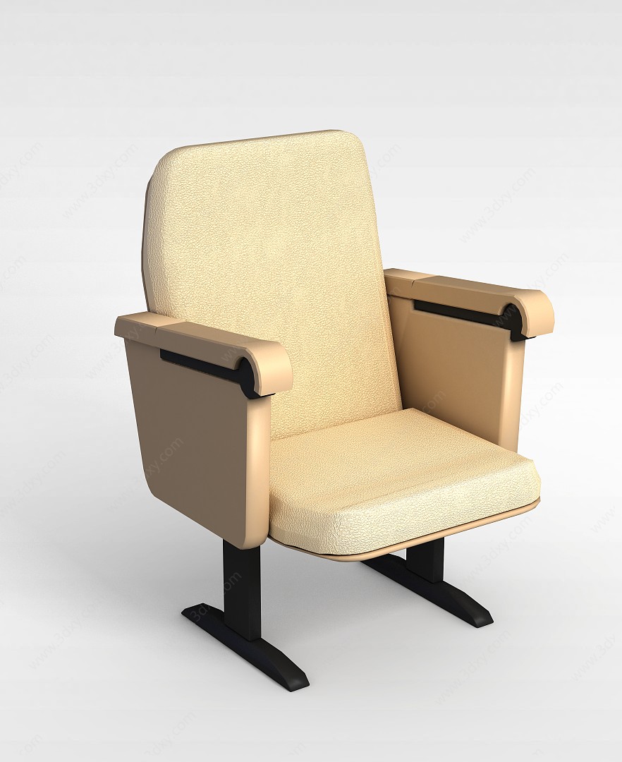 皮质剧院椅3D模型