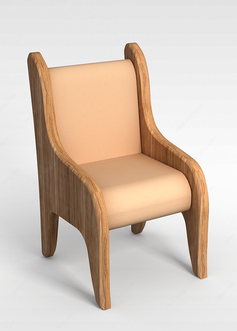 木质小孩专用椅3D模型