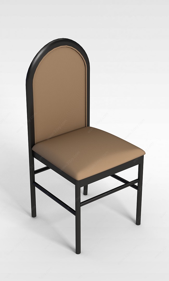 简单现代靠背椅3D模型
