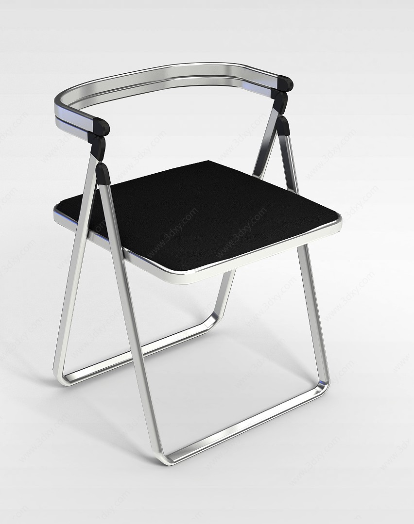简易不锈钢办公椅3D模型