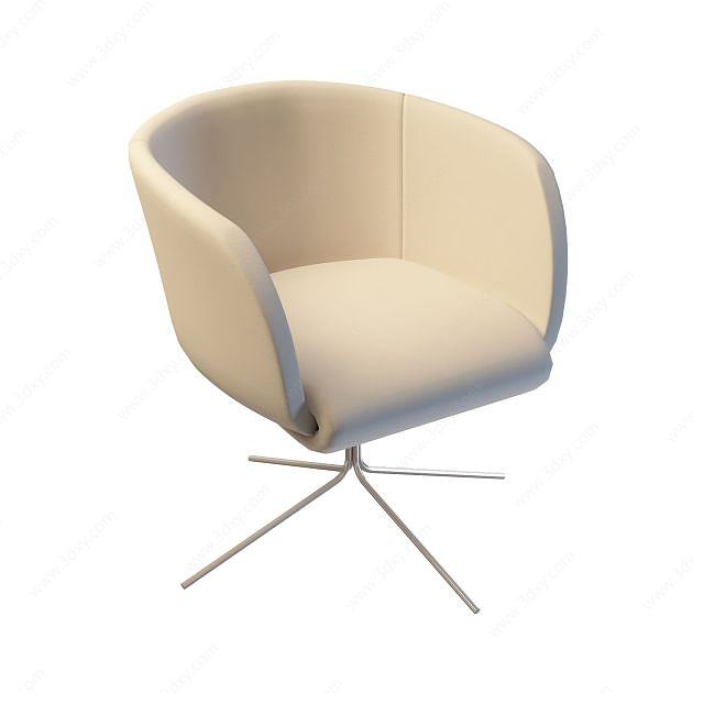 现代布艺沙发椅3D模型