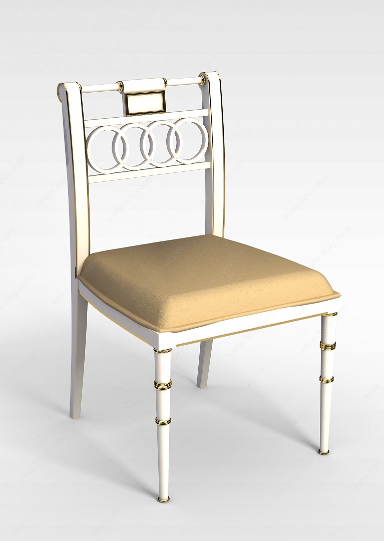 欧式普通座椅3D模型