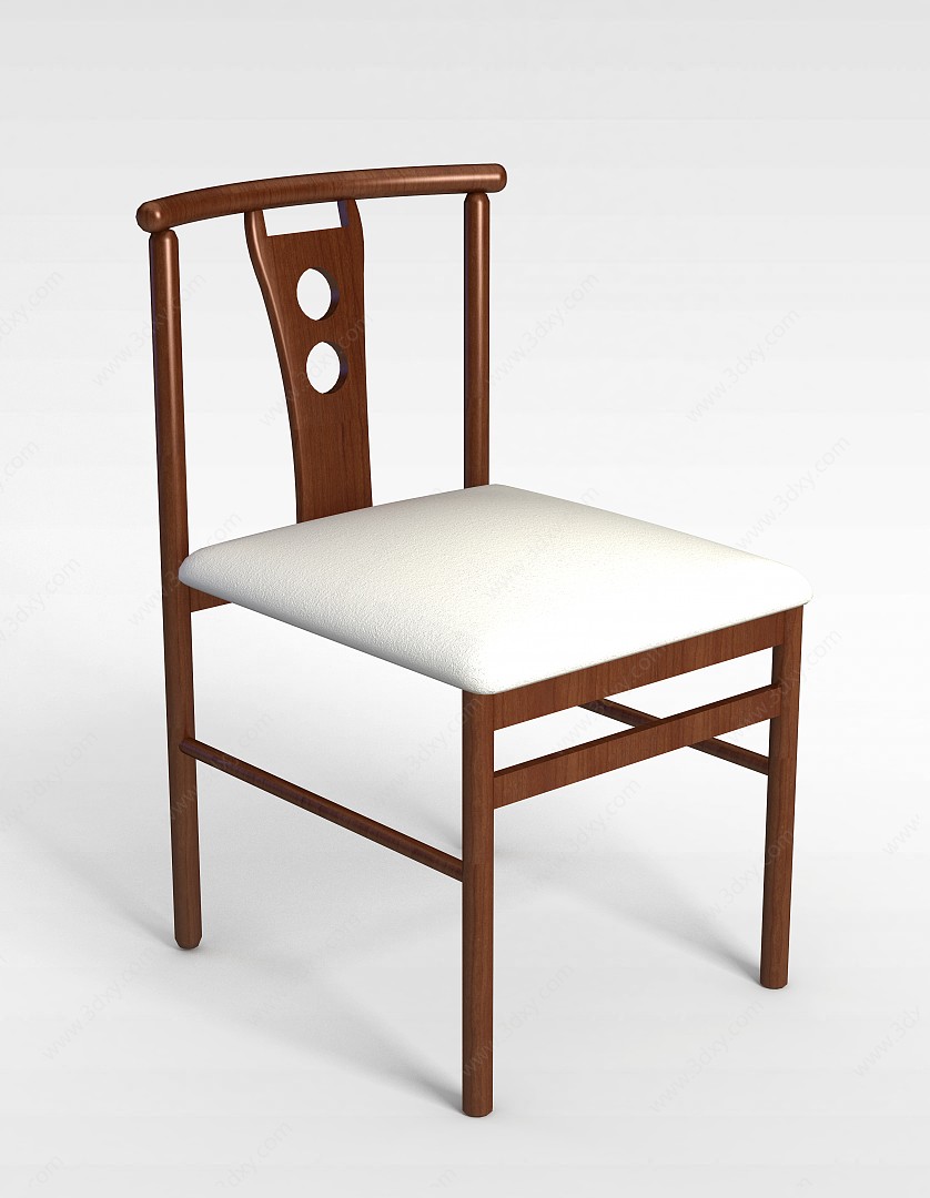 漂亮的新中式实木座椅3D模型