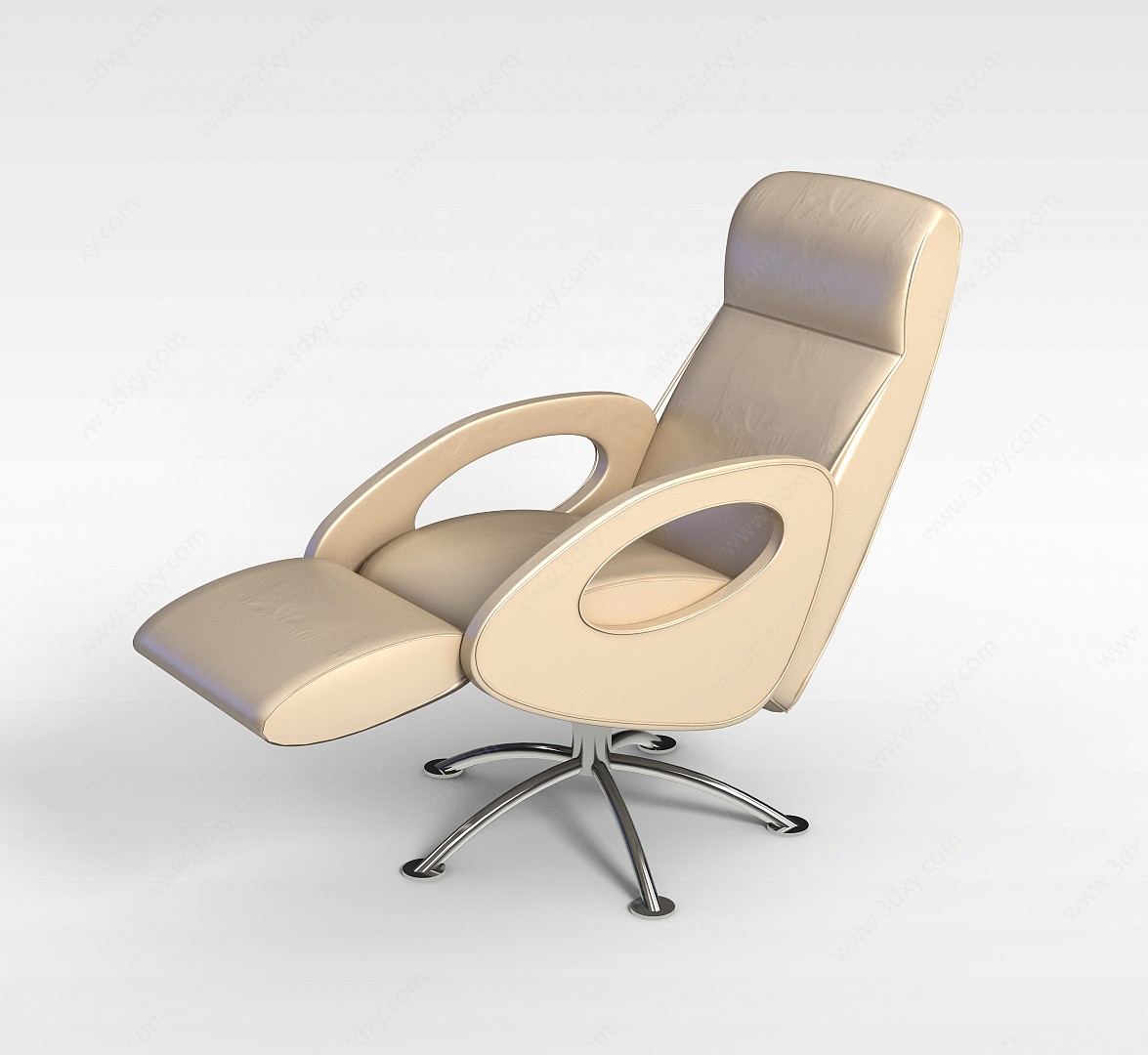 现代皮质躺椅3D模型