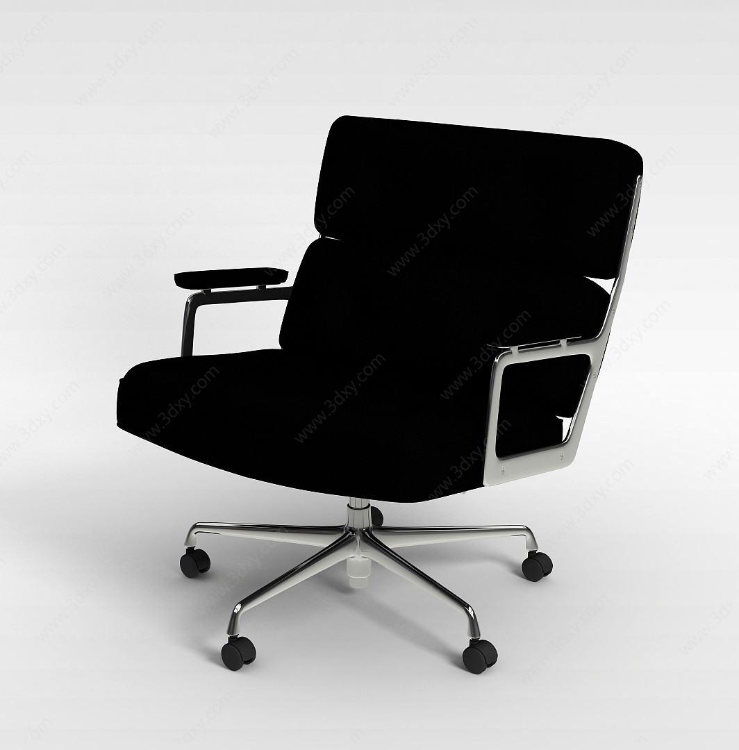 黑皮办公椅子3D模型