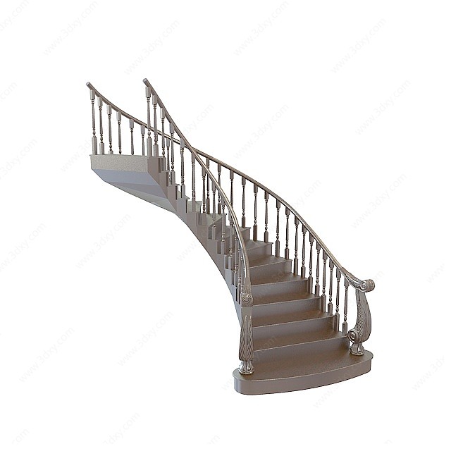 欧式楼梯3D模型
