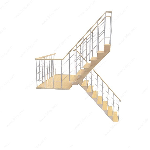 现代镂空楼梯3D模型