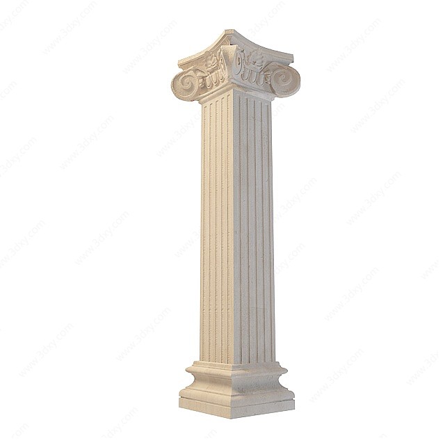 罗马柱3D模型