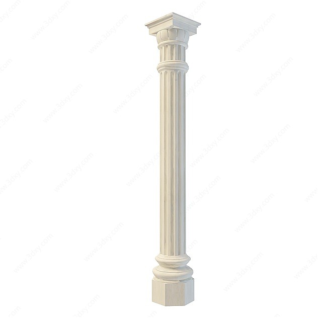 菱形柱子3D模型