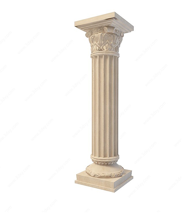 大理石柱3D模型