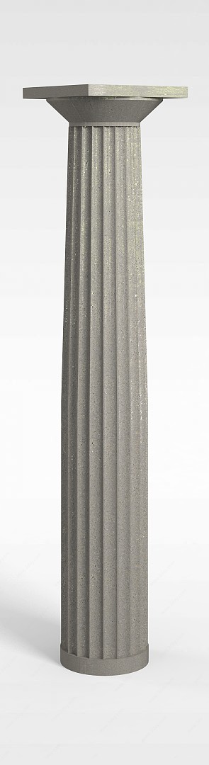 沙色柱子3D模型