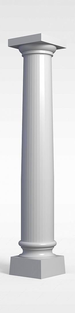 欧式圆形柱子3D模型