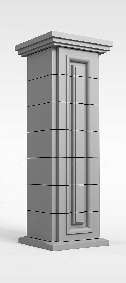 方形柱子3D模型