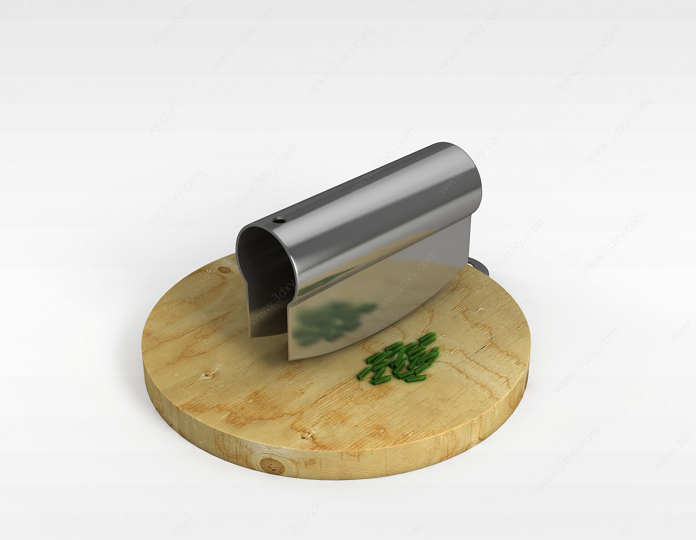 实木圆菜板3D模型