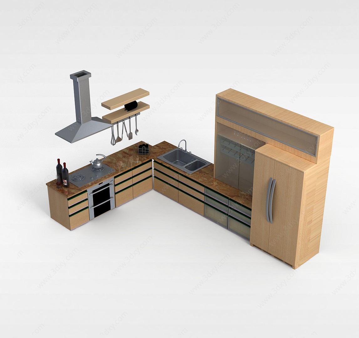 豪华橱柜3D模型