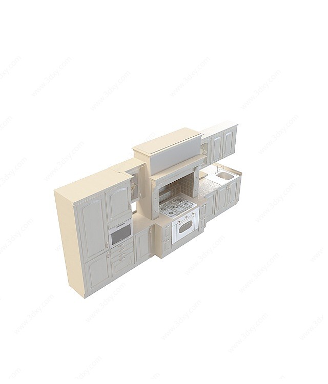 客厅橱柜3D模型