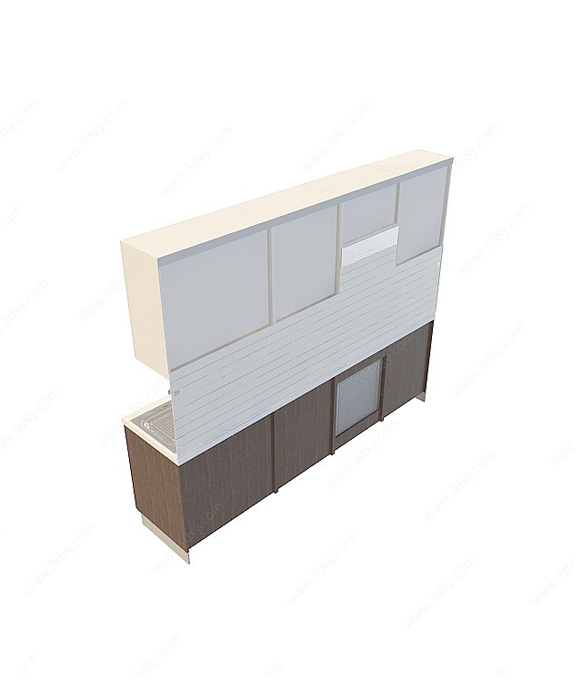 石英石台面橱柜3D模型