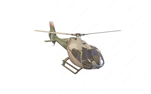 私人直升飞机3D模型