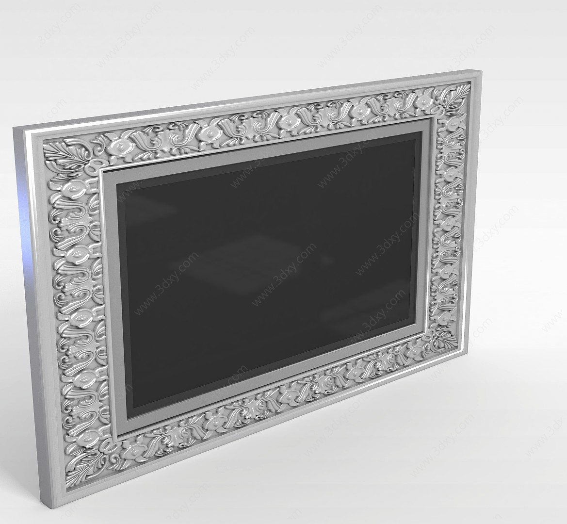 欧式奢华雕花电视机3D模型