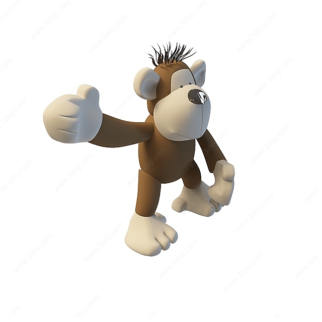玩具猴子3D模型