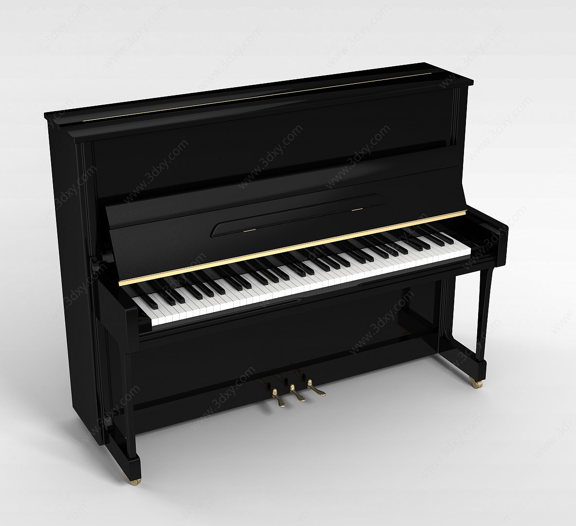 简约钢琴3D模型
