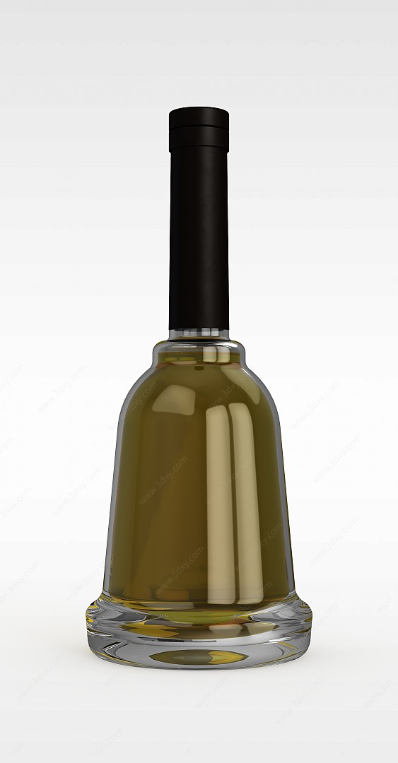 异形白酒瓶3D模型