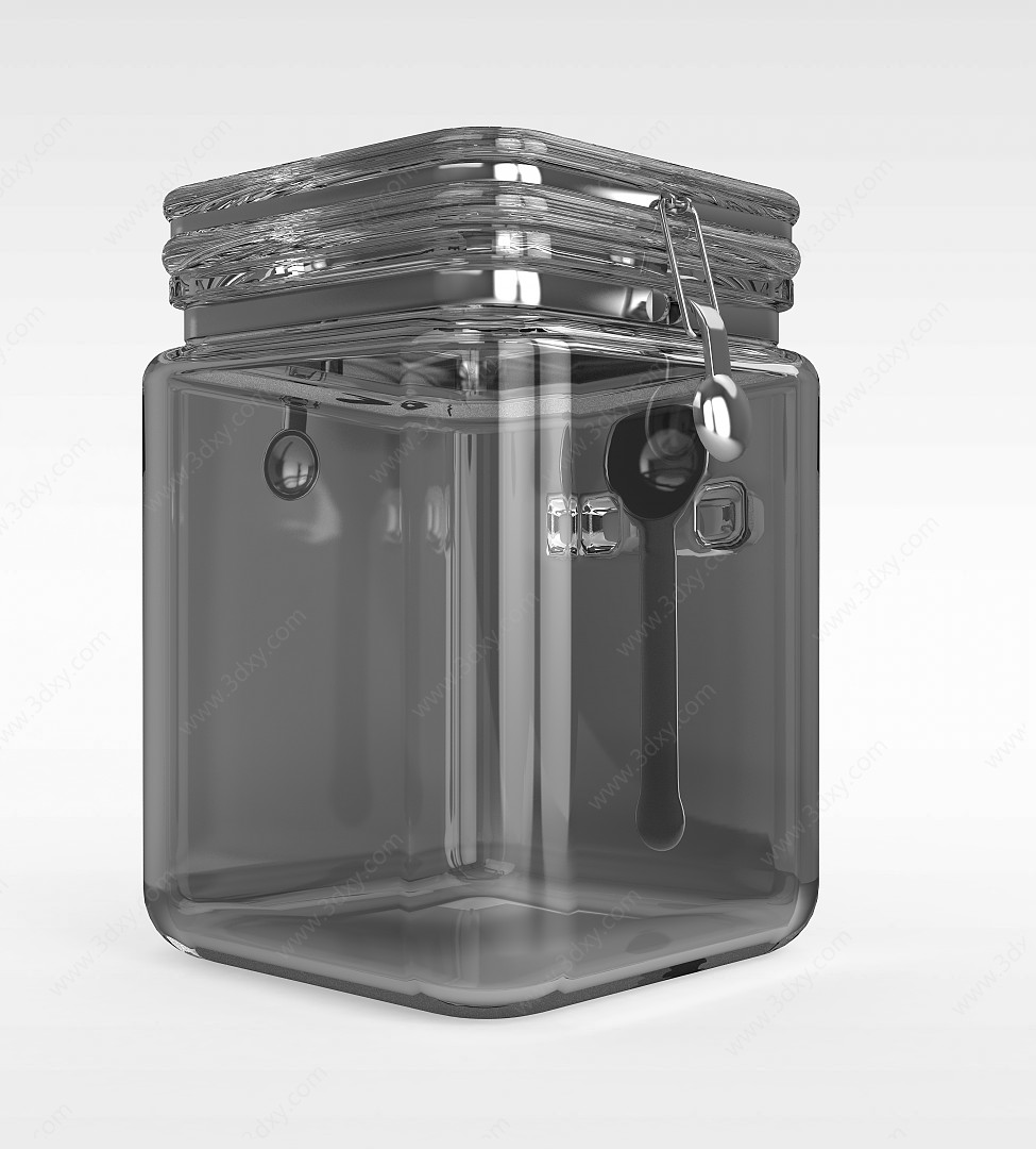 玻璃密封罐3D模型