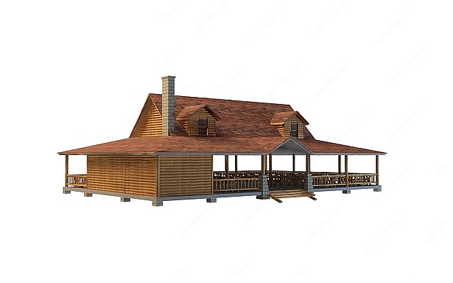 木头餐厅3D模型