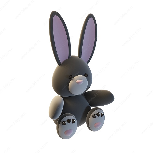 卡通兔子3D模型