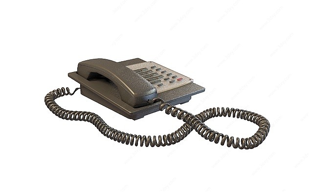 有线办公电话3D模型
