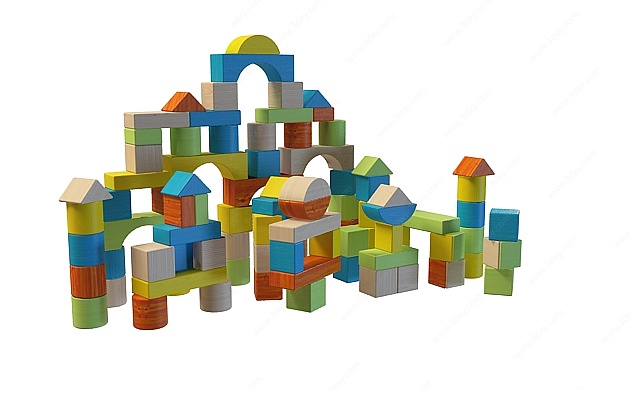 儿童乐高积木3D模型