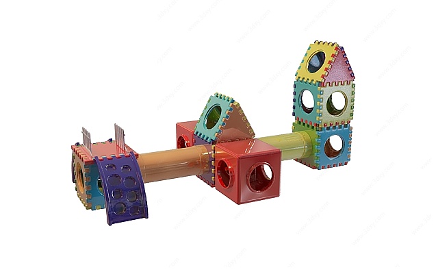 儿童乐高木屋3D模型