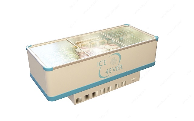 商场饮料冰柜3D模型