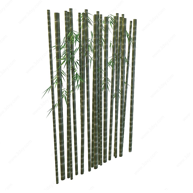 青色竹子3D模型